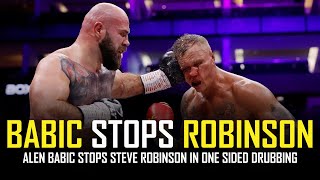 ALEN BABIC DESTROYS STEVE ROBINSON POST FIGHT REACTION NO FOOTAGE [upl. by Esinej13]