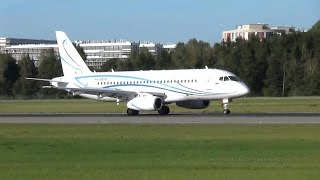 First landing of type Sukhoi Superjet 10095LR RA89018 at Hamburg Airport [upl. by Hermann691]