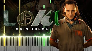 quotTVAquot  Lokis Main Theme  End Credits Theme  Loki TV Series Synthesia Piano TutorialSHEETS [upl. by Nagear739]