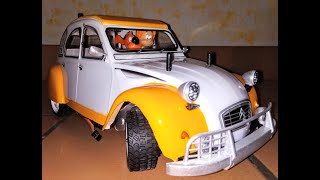 Tamiya Citroen 2CV quotDeuchequot rally 110 [upl. by Crowns319]