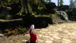 TES V Skyrim Cloth Physics for Miko Sleeves [upl. by Wentworth323]