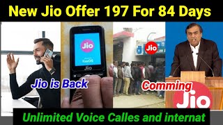 New Jio Offer 197 For 84 Days ll Unlimited Voice Calles and Internat Big Update Video Viral [upl. by Conger]