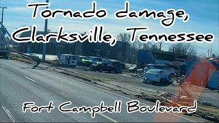 Fort Campbell Boulevard Clarksville Tennessee tornado damage￼ [upl. by Marlowe]