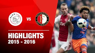 Highlights  Ajax  Feyenoord  Eredivisie 20152016 [upl. by Hodge]