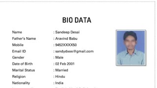 Resume ya Biodata Kaise banaye Apne Mobile se free me [upl. by Augie345]