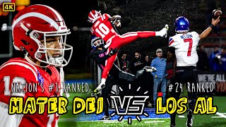 No 1 Mater Dei vs Los Alamitos  Elijah Brown vs Malachi Nelson 🤯 Coach Rollinson FINAL HOME GAME [upl. by Kacey]