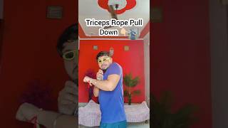 How to do triceps Rope pull down 👍🏻💪🏻 shorts triceps workout exercise [upl. by Adroj]