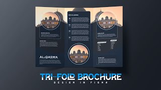 How to design a Attractive TriFold Brochure in Figma  Figma Brochure Template [upl. by Blodgett]