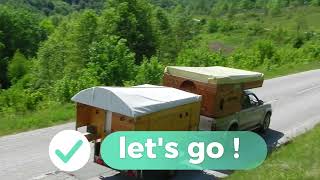 pick up tinyhouse  mit Absetzkabine  Minicamper aus Holz unterwegs in BosnienHerzegowina [upl. by Starbuck]