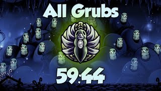 Hollow Knight Speedrun  Grubberflys Elegy  All Grubs in under an Hour 5944 [upl. by Sandye]