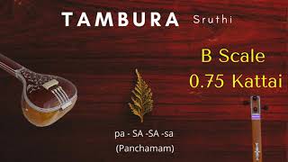 Tambura Sruthi  B Scale or 075 Kattai  Pa Panchamam Strings  pa  SA  SA  sa [upl. by Rusel995]