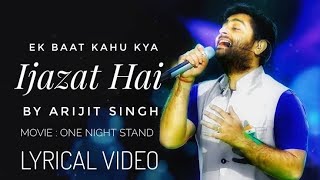 IJAZAT SONG title song Singer Arjit singhMusic meet bro 2016 [upl. by Leirbag]