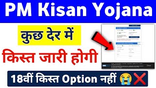 PM Kisan Yojana 18th Installment Option Not Showing  PM Kisan 18th Installment Payment Check [upl. by Welby386]