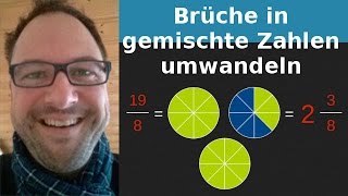 Brüche in gemischte Zahlen umwandeln  MatheTipp [upl. by Maurita]