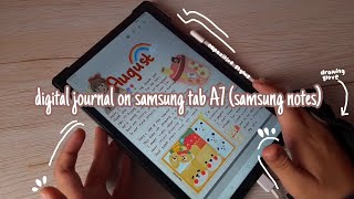 digital journal on samsung tab A7 android tablet samsung notes [upl. by Nevil]