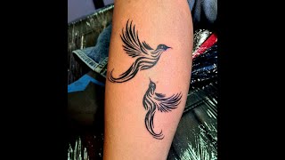 Birds Tattoo Time Lapse [upl. by Oiramal]