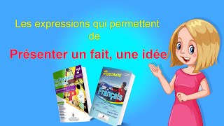 Présenter un fait  une idée etc Parcours français collège شرح بالعربية [upl. by Ratep40]