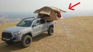 Installing a ROOFTOP TENT on my New Tacoma [upl. by Anirol]