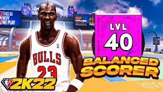 99 OVR quotBALANCED SCORERquot MICHAEL JORDAN BUILD is UNGUARDABLE on NBA 2K22 [upl. by Rialb]