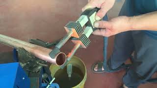 New style brazing heater test brazing 123‘’ copper pipe very fast outdoor repair tool [upl. by Waynant]