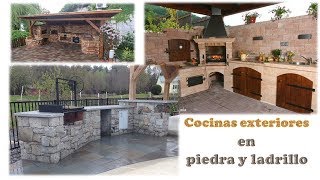 Cocinas exteriores  Piedra  Ladrillo [upl. by Yerfej]