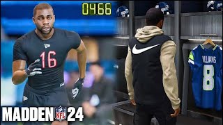 Madden 24 Superstar Career Mode  Part 1  NFL Combine amp Draft Wr Gameplay [upl. by Ainos]