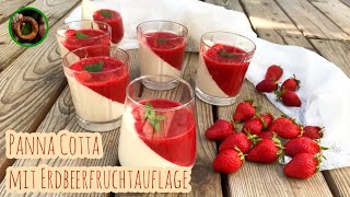 Panna Cotta mit leckerer Erdbeer Soße 🍓 Ohne Gelatine [upl. by Giorgio]