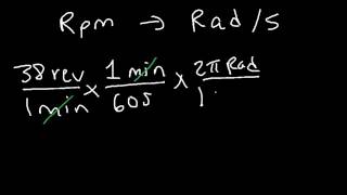 How To Convert From RPM to Rad s or Revolutions Per Minute to Radians Per Second [upl. by Adidnere642]