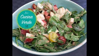 ErdbeerCaprese Salat Rezept selber machen [upl. by Filahk]