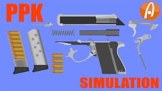 How a Walther PPK Works  2D Simulation [upl. by Rostand728]