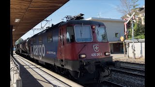 SBB Cargo Re 420 247 mit Kesselwagenzug in Bülach [upl. by Gosser439]