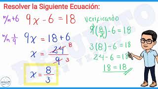 Ecuación de Primer Grado Entendible Rápido de realizar CON UNA INCOGNITA paso a paso [upl. by Gillette865]