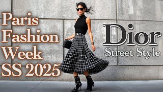 DIOR 🇫🇷 Street Style SpringSummer 2025 Paris Fashion Week Street Style Kings amp Queens of Paris [upl. by Shea]