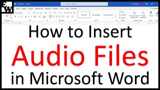 How to Insert Audio Files in Microsoft Word [upl. by Decca]