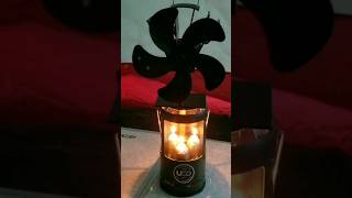 Heat powered fan on top of a UCO candlelier lantern tent campinglife [upl. by Attesor]