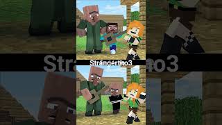 Baby Steve Vs Bad Villagerminecraft shorts [upl. by Llig]