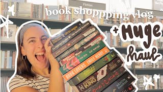 cozy book shopping vlog  HUGE book haul 20 books [upl. by Strenta]