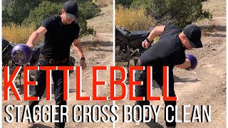 Kettlebell stagger stance cross body clean  discus 5 [upl. by Ahseinar353]