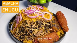 How to prepare ABACHA ENUGU with NGU amp UKPAKAafrican salad recipe [upl. by Lubbock]