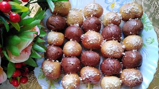 Chocolate White Balls In Skewers  Yummy Sweet Balls  Bilkis Food Art [upl. by Nibla]