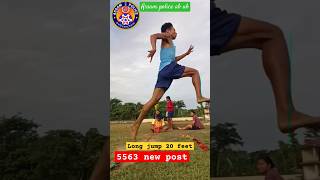 Nagaonmorigaonhujai Assam police long jump 20feet 5563new post longjump assampoliceabub police [upl. by Jaynell]