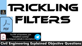 Trickling Filters  MCQs of Wastewater Engineering  PDF link in description [upl. by Yonina]