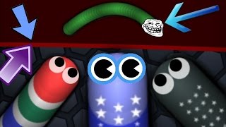 Slitherio Trolling Snakes  FUNNY MOMENTS IN SLITHERIO  Immortal Snake [upl. by Aronid908]