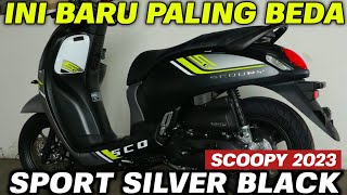 KEREN PARAH‼️SCOOPY 2023 SPORT SILVER BLACK [upl. by Odnala]