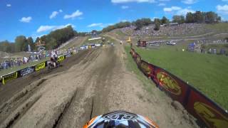 GoPro HD Malcolm Stewart Lap 1 Moto 2  Unadilla MX Lucas Oil Pro Motocross Championship 2013 [upl. by Asiluj]