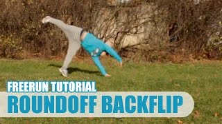 Roundoff Backflip Tutorial CZ  Taras Tary Povoroznyk [upl. by Beilul]