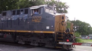 CSX 7029 amp CSX 4552 leads Grain Train North by Goldsboro NC [upl. by Eimrots]