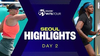 Anisimova Baptiste amp Raducanu in Day 2 action at Seoul 2024  WTA Match Highlights [upl. by Ahsimac]