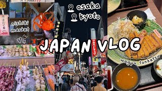 japan vlog 🇯🇵  osaka amp kyoto food markets michelin ramen dotonbori best convenience store foods [upl. by Yanaj]