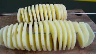 How To Make A Spiral Potato Cutter  DIY Tornado Spiral Potato Cutter [upl. by Hamnet]